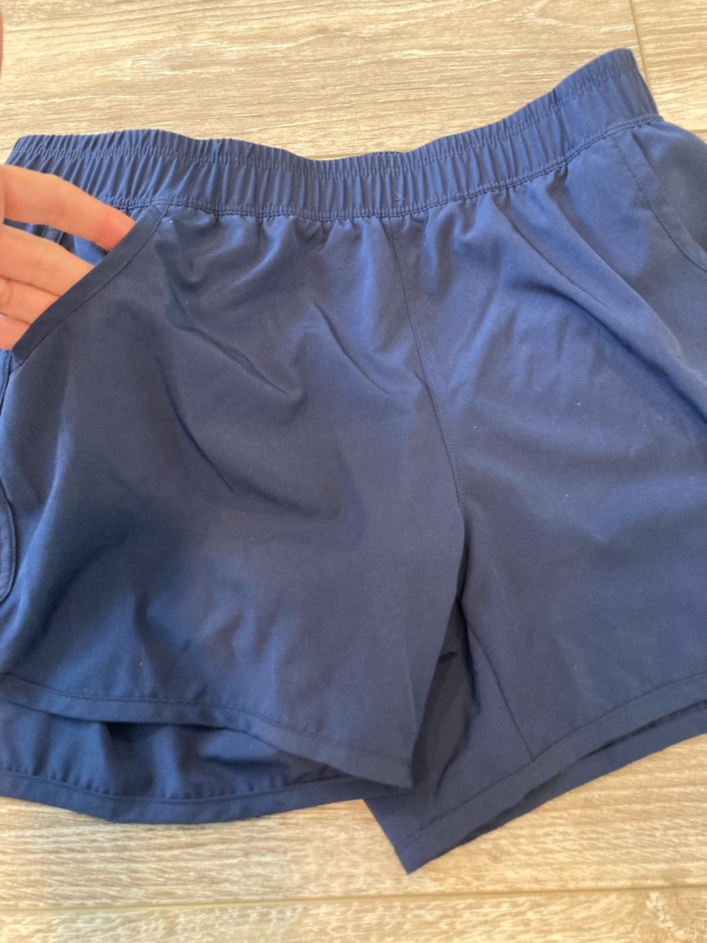 Lands End Girls Swim Shorts in Fuchsia and Navy - Picture 2 of 8